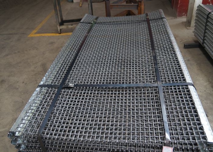 Medios tejidos acero extensible durable de la pantalla de alambre de la primavera 65Mn para el agregado y la explotación minera 1