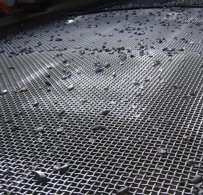 Crusher tejido negro Vibración de la malla de la pantalla de tamiz Roca agitación de acero de alto carbono 65 manganeso 0